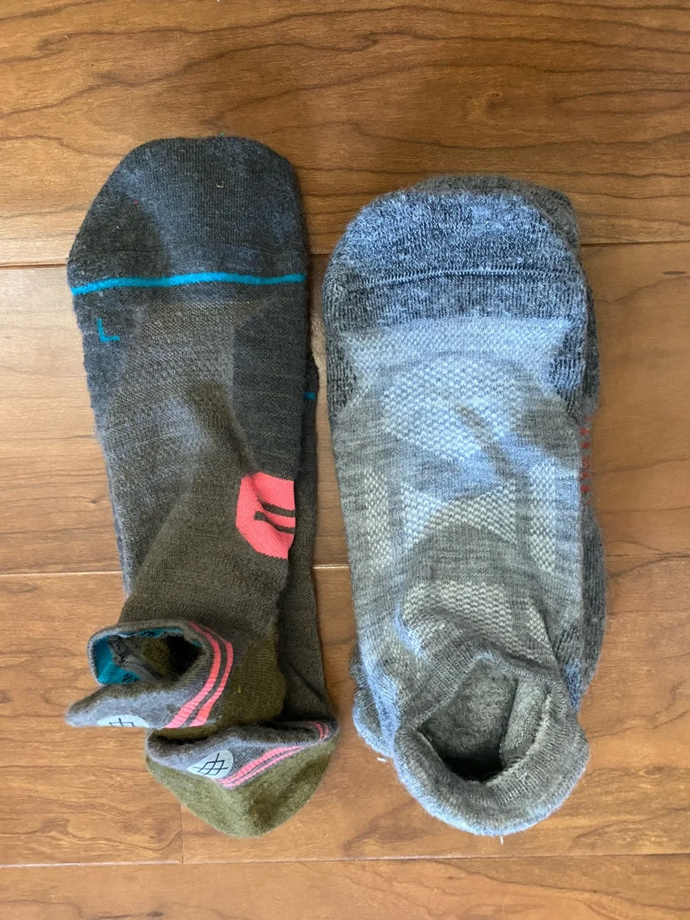 Grey Bombas and Taupe Stance Merino Wool Ankle Socks